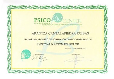 Diploma Especialización en Dolor