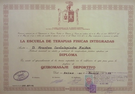 Diploma Quiromasaje